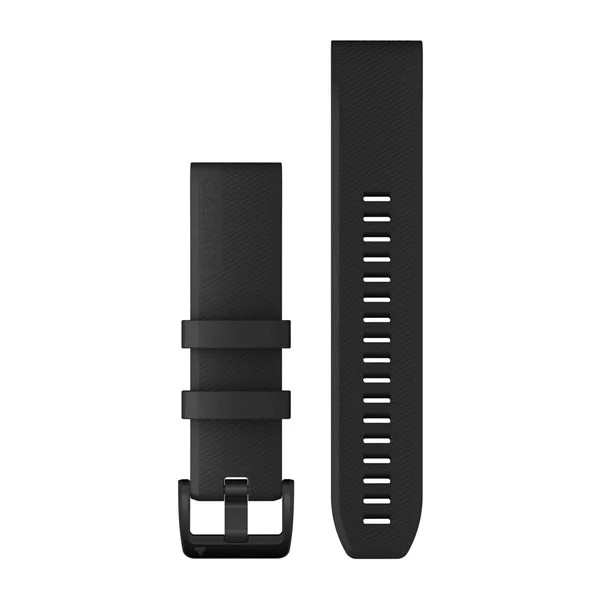 Bracelet QuickFit - 22mm Noir avec fermoir en acier inoxydable noir  pour  Garmin epix (Gen 2) 