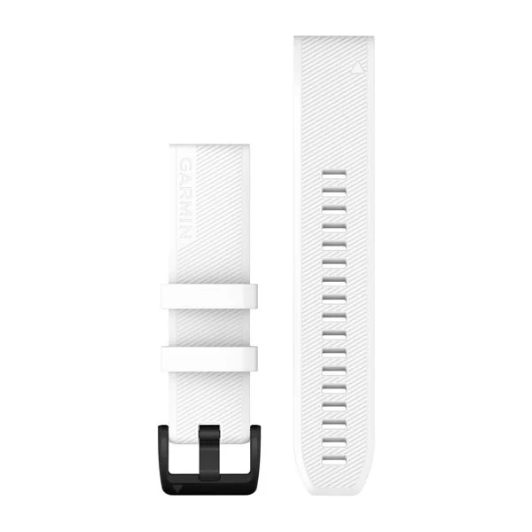 Bracelet QuickFit - 22mm Blanc avec fermoir en acier inoxydable noir pour  Garmin epix (Gen 2) 
