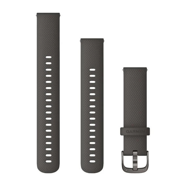Bracelet Quick Release (18 mm) silicone gris foncé avec boucle gray